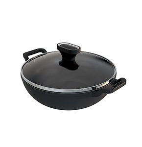 Walton 24 CM Cast Iron Karai  with Glass Lid | Walton Cast Iron Karai 24 CM with Glass Lid | Official Walton Cookware